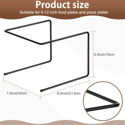 8 Pcs Pizza Table Stand Holder, Pizza Display Stands, for Home, Party in Black, alternate view 2
