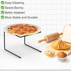 8 Pcs Pizza Table Stand Holder, Pizza Display Stands, for Home, Party in Black, alternate view 3