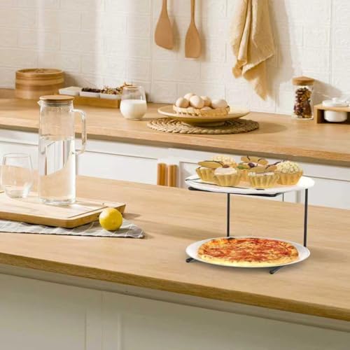 8 Pcs Pizza Table Stand Holder, Pizza Display Stands, for Home, Party in Black, alternate view 5