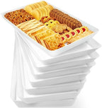 8 pcs Serving Tray for Entertaining, Serving Platters for Snacks, Fruit, Cookies, Dessert, Reusable Plastic