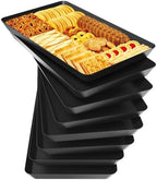 8 pcs Serving Tray for Entertaining, Serving Platters for Snacks, Fruit, Cookies, Dessert, Reusable Plastic