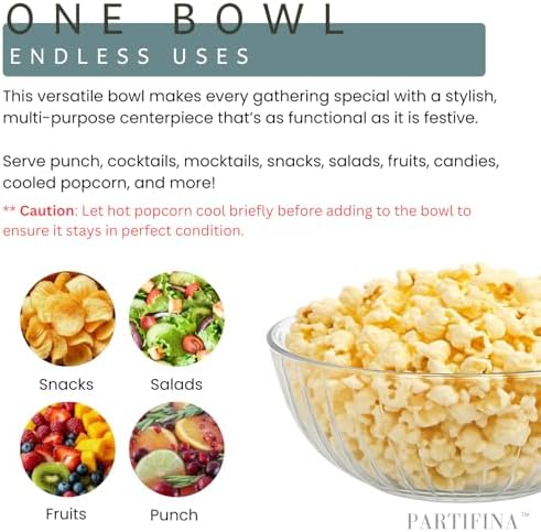 8 Pcs Set Large Plastic Serving Bowls 1.5 Gallon (192 oz), Big Clear Salad Bowl with Tongs, Serving Forks &, alternate view 5