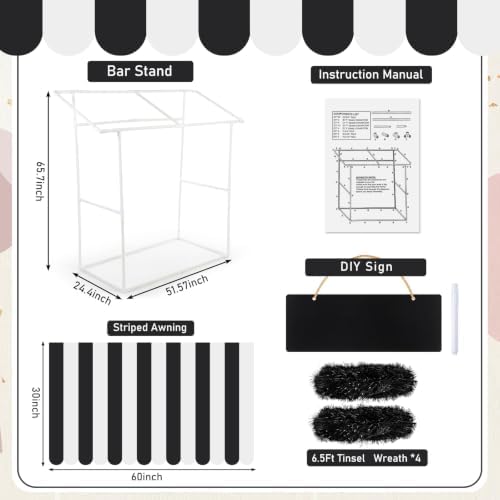 8 Pcs Tabletop Stand Supplies Kit Portable Bar Party Decorations, alternate view 2