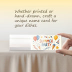 8 Pcs White Acrylic Buffet Risers with 8 Card Holders, Food Display Risers for Buffet Table Party, Multi-Height, alternate