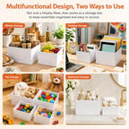 8 Pcs White Acrylic Buffet Risers with 8 Mini Sign and 4 Marker (8PCS), alternate view 6