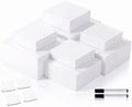 8 Pcs White Acrylic Cube Risers for Buffet Dessert,3-10 Inch in White