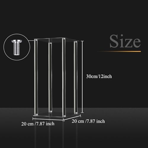 8 Pieces Acrylic Wedding Centerpieces Flower Stand, 12 Inch in Transparent, alternate view 3