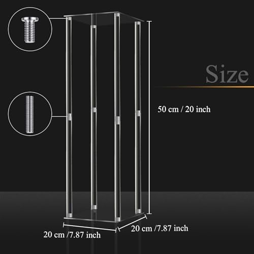 8 Pieces Acrylic Wedding Centerpieces Flower Stand, 20 Inch in 28 Inch in Clear, alternate view 3
