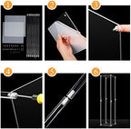 8 Pieces Acrylic Wedding Centerpieces Flower Stand, 20 Inch in 28 Inch in Clear, alternate view 4