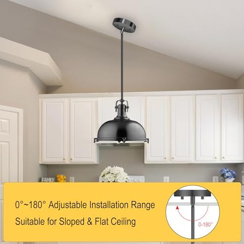 8 Pieces M10 Threaded Extension Poles Lighting Fixture Downrods Stems & 180 Degrees Sloped Ceiling Adapter Kits, alternate