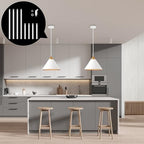 8 Pieces M10 Threaded Extension Poles Lighting Fixture Downrods Stems & 180 Degrees Sloped Ceiling Adapter Kits, alternate