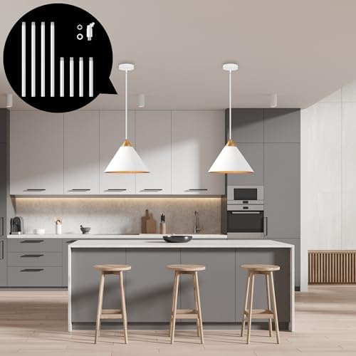8 Pieces M10 Threaded Extension Poles Lighting Fixture Downrods Stems & 180 Degrees Sloped Ceiling Adapter Kits, alternate