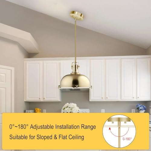 8 Pieces M10 Threaded Extension Poles Lighting Fixture Downrods Stems & 180 Degrees Sloped Ceiling Adapter Kits, alternate