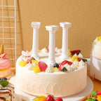 8 Pieces Roman Pillar Cake Stand Separators, Plastic Tiered Support Pillars for Wedding Decoration, DIY Stacking, alternate