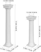 8 Pieces Roman Pillar Cake Stand Separators, Plastic Tiered Support Pillars for Wedding Decoration, DIY Stacking, alternate