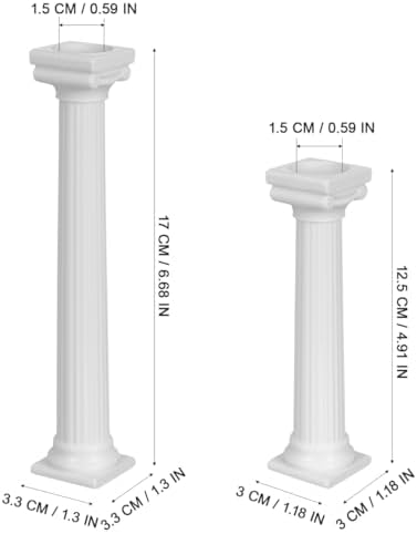 8 Pieces Roman Pillar Cake Stand Separators, Plastic Tiered Support Pillars for Wedding Decoration, DIY Stacking, alternate