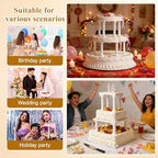 8 Pieces Roman Pillar Cake Stand Separators, Plastic Tiered Support Pillars for Wedding Decoration, DIY Stacking, alternate