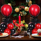 8 Set Table Centerpieces Balloons Stand Kit, Black and Pomegranate Red in 5-12 Inches in Black and Pomegranate, alternate