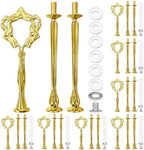 8 Sets 13.5’’ 3-Tier Cake Tray Stand Handle, Multi-Tier Metal Dessert Fruit Center Rod Heavy Duty Hardware