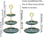 8 Sets 13.5’’ 3-Tier Cake Tray Stand Handle, Multi-Tier Metal Dessert Fruit Center Rod Heavy Duty Hardware, alternate view 3
