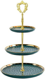 8 Sets 13.5’’ 3-Tier Cake Tray Stand Handle, Multi-Tier Metal Dessert Fruit Center Rod Heavy Duty Hardware, alternate view 5