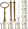 8 Sets 15’’ 3-Tier Cake Tray Stand Handle, Multi-Tier Metal Dessert Fruit Center Rod Heavy Duty Hardware Holder