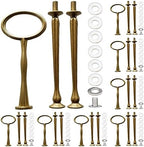 8 Sets 15’’ 3-Tier Cake Tray Stand Handle, Multi-Tier Metal Dessert Fruit Center Rod Heavy Duty Hardware Holder