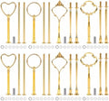 8 Sets 3 Tier Cake Stand Hardware Kit, Tiered Tray Plate Hardware Fittings, Golden Crown/Round/Garland/Heart