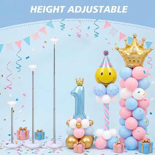 8 Sets Balloon Column Stand Kit, 7ft, Classic Metal, alternate view 4