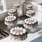 8 Tier Clear Cake Stand Set - Heavy Duty Round Wedding Cake and Cupcake Stand Combo for Valentine Table, alternate view 6