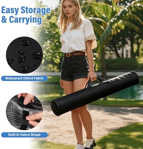 8 x 8 FT Banner Stand Kit, Adjustable Backdrop Stand for Parties, Heavy-Duty Photography Step and Repeat Stand, alternate