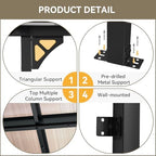 8’x10’ Gazebo for Patio, Pergola with Telescopic Support Post, Black in Black, alternate view 5