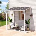 8’x5’ Gazebo for Patio, Gazebo Pergola with Sloped Roof, White in White