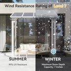 8’x5’ Gazebo for Patio, Gazebo Pergola with Sloped Roof, White in White, alternate view 4