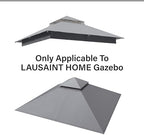8'x8' Gazebo Replacement Double Canopy Top, alternate view 2