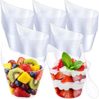 80 Pack 7 Oz Clear Clear Plastic Dessert Cups in 7 oz in Clear