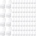 80 Pcs White Spandex Chair Covers with Skirt for Dining Wedding