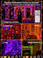 800 LED RGB String Light Outdoor Indoor, Halloween Lights Plug in, alternate view 2