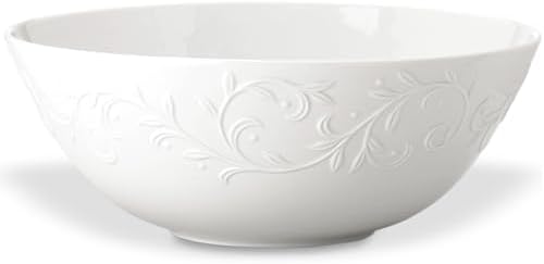 806682 Opal Innocence Carved Serving Bowl in White