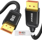 80Gbps DisplayPort Cable 2.1 [VESA Certified] 3.3FT/1M, DP80 HDR in Black