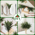 80Pcs 18"Lifelike Touch Artificial Christmas Norfolk Pine Branches for Vase, alternate view 4