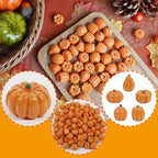 80Pcs Mini Pumpkins for Crafts, Fall Decorations for Home, Orange, alternate view 2
