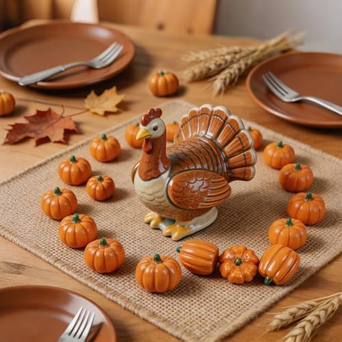 80Pcs Mini Pumpkins for Crafts, Fall Decorations for Home, Orange, alternate view 5