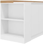 82.7" Large Bar Table Kitchen Station, Home Bar Unit with Lighting, 3 Drawers & 4 Shelves, Bar Cabinets, alternate view 7