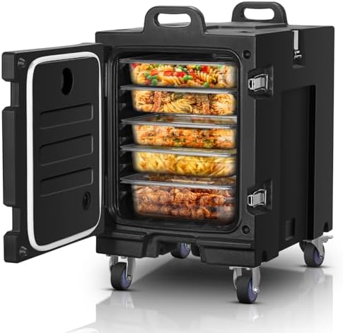82Qt Hot Box Food Warmer with Wheels, Insulated Food Pan Carrier