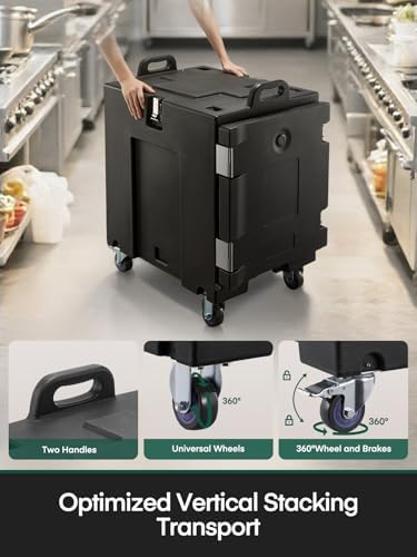 82Qt Hot Box Food Warmer with Wheels, Insulated Food Pan Carrier, alternate view 4