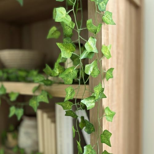 84 Pack 588Ft Artificial Ivy Garland, Fake Vines UV Resistant Greenery Leaves Fake Plants Hanging Aesthetic, alternate view 3