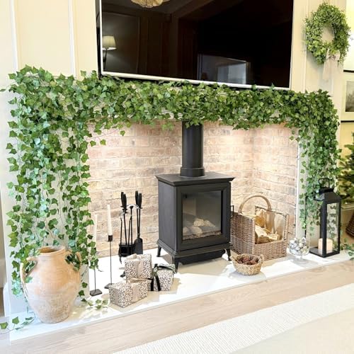 84 Pack 588Ft Artificial Ivy Garland, Fake Vines UV Resistant Greenery Leaves Fake Plants Hanging Aesthetic, alternate view 4