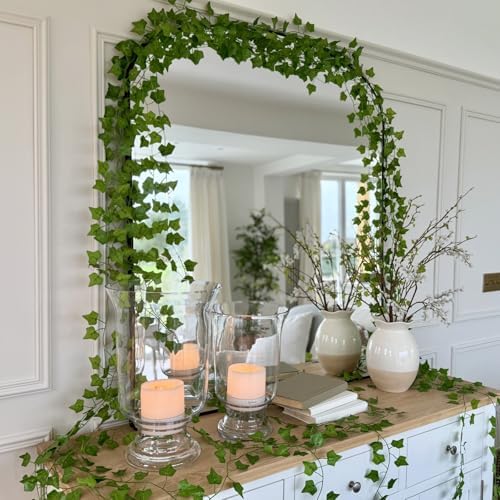 84 Pack 588Ft Artificial Ivy Garland, Fake Vines UV Resistant Greenery Leaves Fake Plants Hanging Aesthetic, alternate view 5