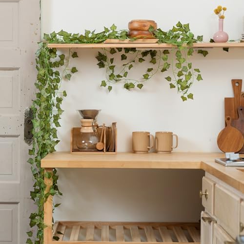 84 Pack 588Ft Artificial Ivy Garland, Fake Vines UV Resistant Greenery Leaves Fake Plants Hanging Aesthetic, alternate view 6